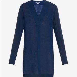 Vince Navy v-neck long blouse